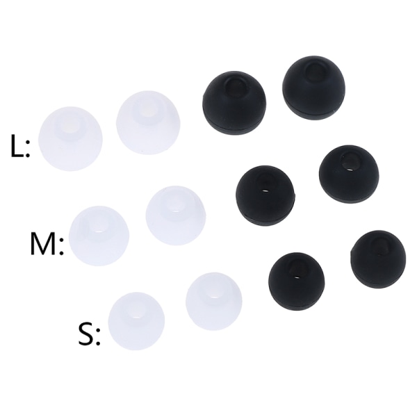 6 par/2*(S+M+L) universal in-ear hörlurar hörlurar hörlurar si Multicolor one size