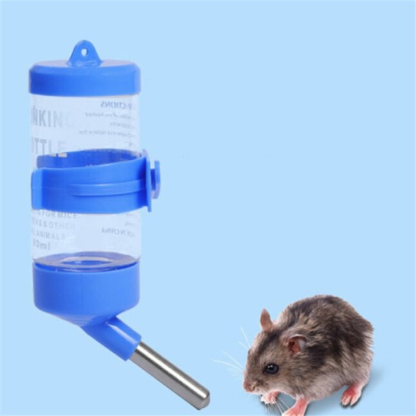 3 størrelser plast hængende hamster marsvin vandflaske dispen Blue M