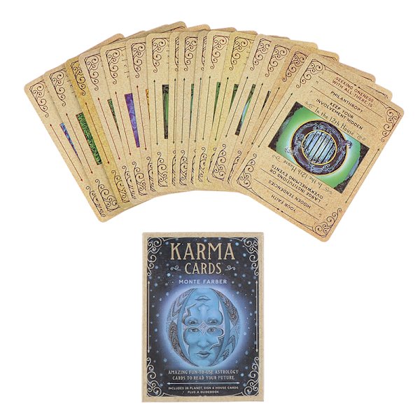 Karma Oracle-kort Tarot-kort Familiefest Profeti Spådom Orange one size