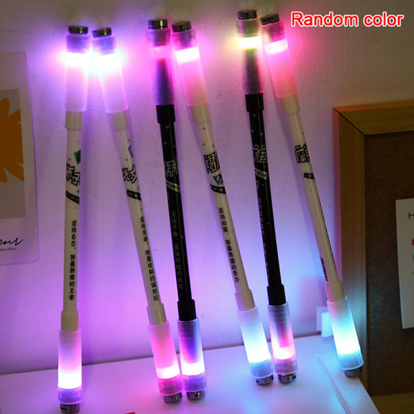 12 konstellasjoner Roterende LED-blits Gel Pen Student Learning S Random one size