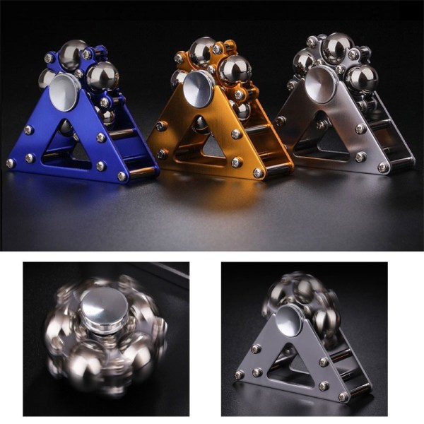 Ny Metal Spinner Antistress Hand Adult Toy Reliever Toy Gyrosc Silver one size