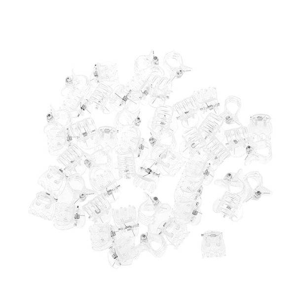 50 Stk Clear 6 Claws Orchid Clips Plastic Sommerfugl Orchid Suppo 1
