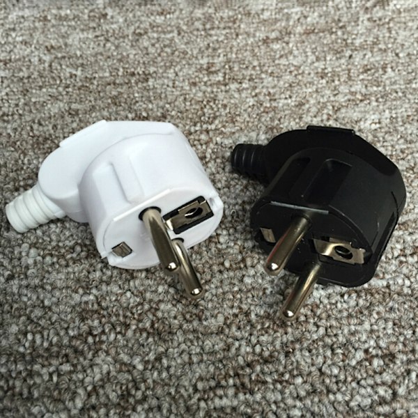 Eu AC Power Adapter Socket 16A 250V Connector Kabel Elektrisk Black One Size