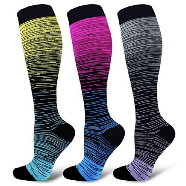 Stocking Gradient Compression Mixed Color Pressure Mid-tubeSpor A6 ONESIZE