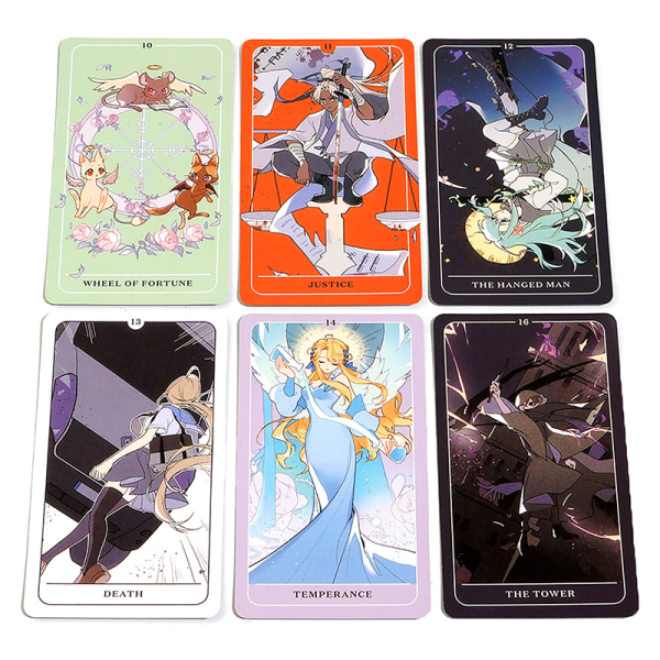 Anime Tarot Card Prophecy Divination Deck Family Party Board Ga A one size