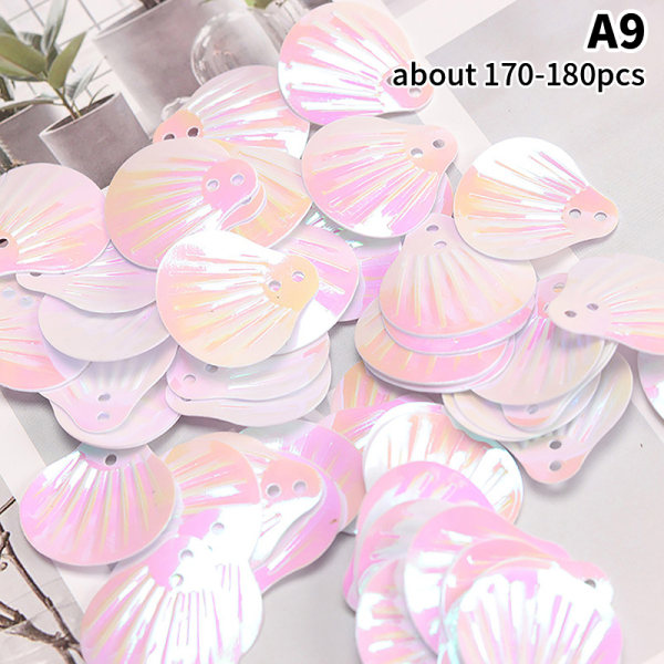 1 taske Shell Fish Scale Pailletter Eye Face Stickers Makeup Rhinest A3 onesize