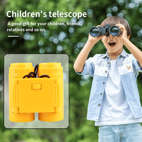 Teleskop Bärbar Kid Kikare Vikbar utomhusobservation också Black one size