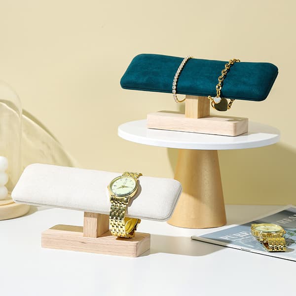 1 stk tre klokker display stativer base Watch halskjede armbånd D one size