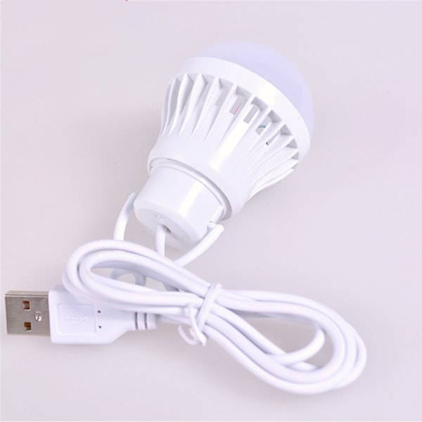 3/5/7W Bärbar Lanterna Camping Lights USB Power Lamp Outdoor C White 7W
