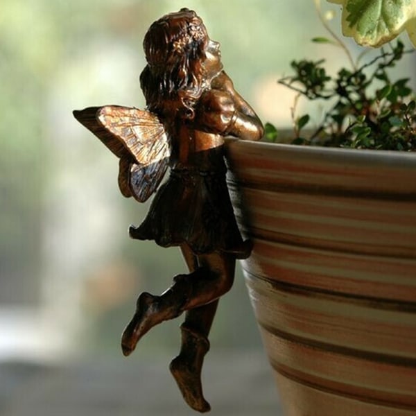 Mini jente hengende kopp harpiks dekorasjon Fairy Kombinasjon blomst A A