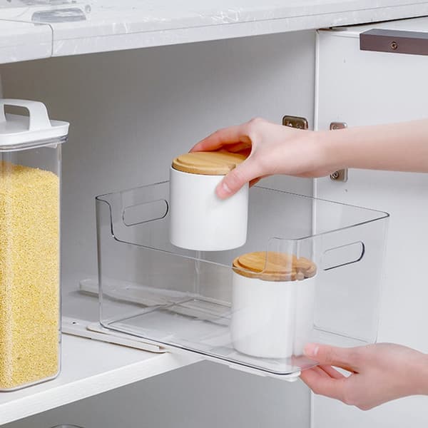 2st Bins Pull Out Rail DIY Låda Organizers Slides för Cabine 2PCS