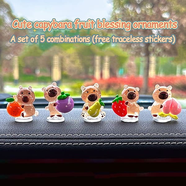 5 stk Kapibara Bilinteriør Dashbord Dukkepynt Kapiba 5Pcs/set