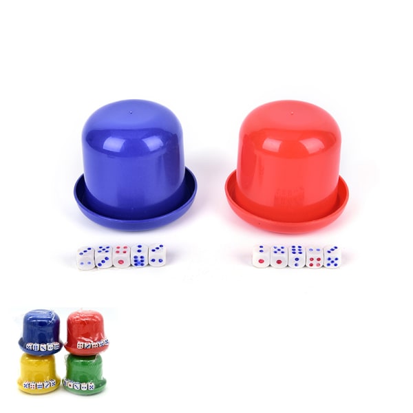 Bar Party Dice Cup Dricka Brädspel Gambling Dice Box 10mm d Random Color 1Pc