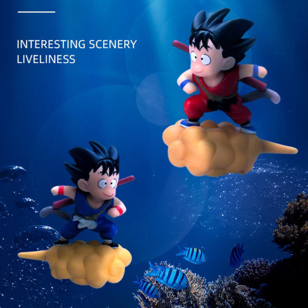 Akvaarion sisustustarvikkeet Son-Goku istuu pilvessä Actionissa Red A1
