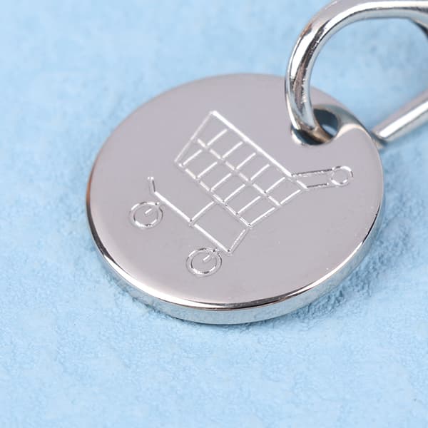 2 stk. handlevogn nøkkelring token chip praktisk met onesize