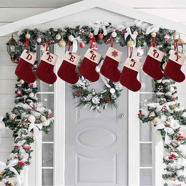 julesokker strikke brevstrømpe dekorasjon til hjemmet Xm C onesize