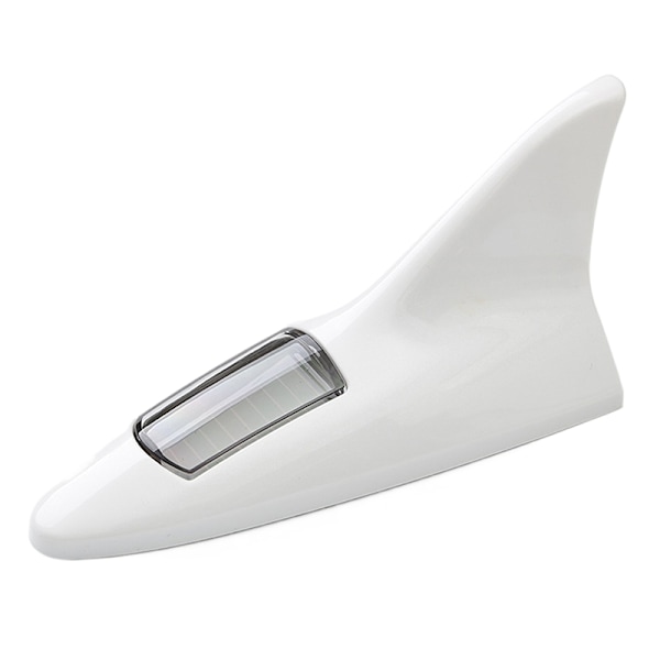 Universal LED Light Car Shark Fin Antenne med Solenergi Aut White Onesize