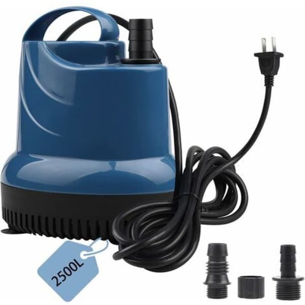 Mini dränkbar pump 2500 L/h 40W – 2,3 m lyfthöjd – 2,5 m kabel – För akvarier, dammar, fontäner