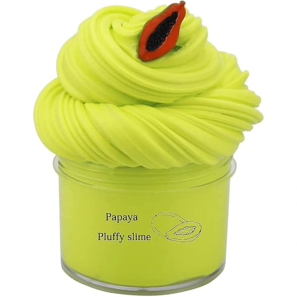 Barnpresent: Fluffigt Slime-lera, 70 ml, fluffigt, rivtåligt och mycket elastiskt; molnformat slime-smörlerleksak för avkoppling.