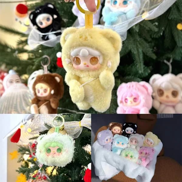 Yooki Bite Bear Series Plysch Överraskningslåda Actionfigur Ostbjörn