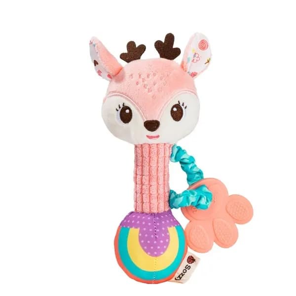Babygumminapp, lämplig för spädbarn i åldern 0-1 år, plyschhanddocka.