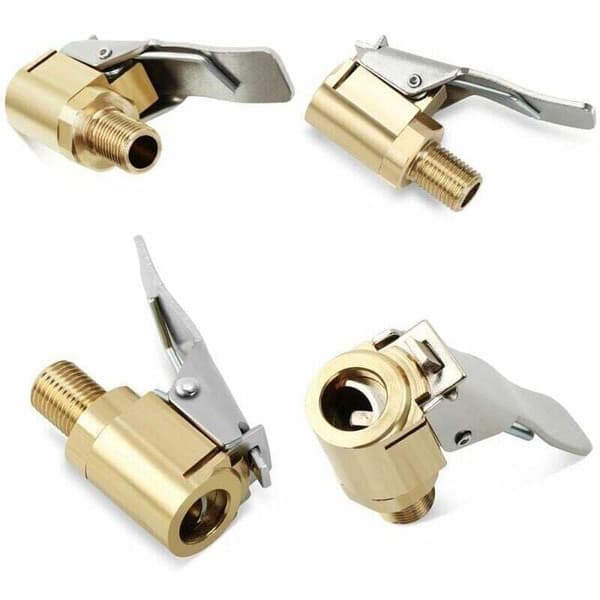 Däckpumpmunstycke Bil Däckluftchuck Hjul Pumpventil Däckpumpklämma Adapter Mässingskontakt Fordon