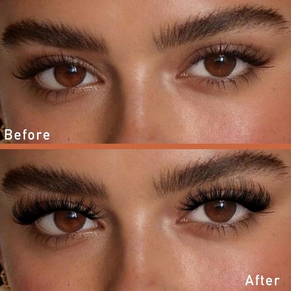 Cat Eye Faux Mink lösögonfransar, Voluminöst 3D-set, 2-pack