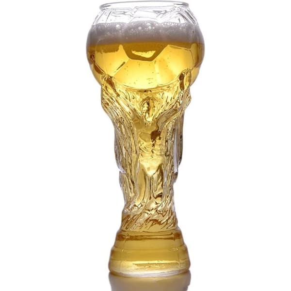 Världscup ölglas 450 ml – Exklusiv design – Premiumglasmaterial – För fester och sportevenemang