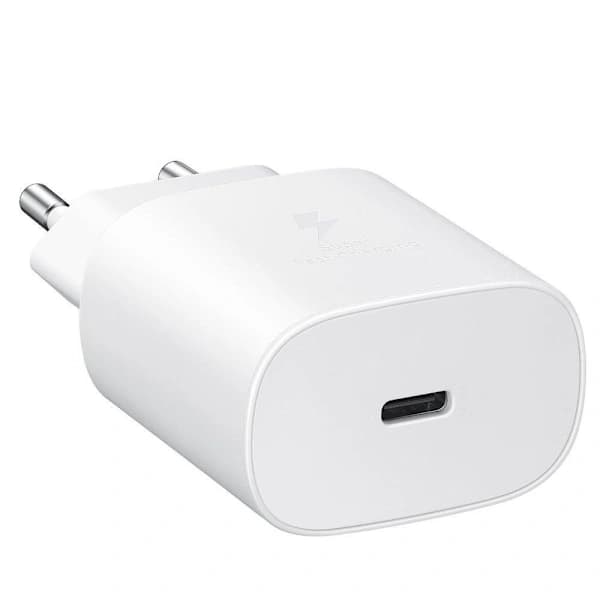 20W snabbladdningsadapter för Samsung USB-C-gränssnitt, vit, 25W laddare