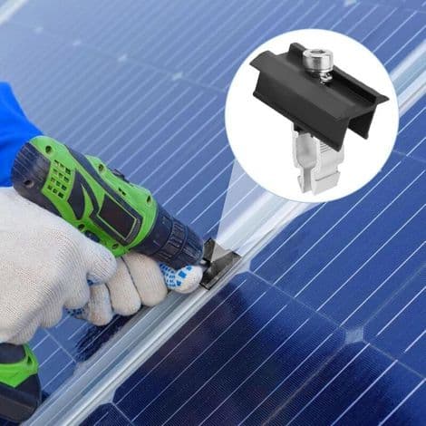 6-delars monteringssats för solpaneler, aluminiumfäste, monteringssats för solpaneler med muttrar och skruvar. För montering av solcellspaneler på taket