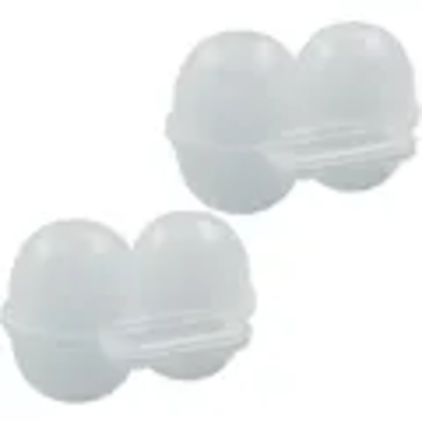 Äggförvaring 2-pack 2-fack, Praktisk äggförvaring - Bärbar, PP-material, för picknick och simning