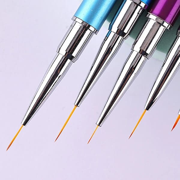 6-delars nagelkonstpenselset - 6 färger