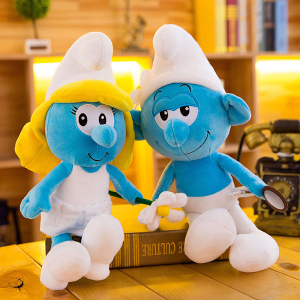 40 cm Smurf Plyschdocka Tecknad Figur Dockleksak Present