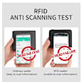 Smal RFID-skyddad herrplånbok med myntfack - Äkta läderplånbok med dragkedja Svart Svart