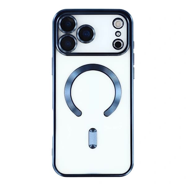iPhone 17 Pro-fodral, MagSafe, galvaniserad TPU, blå