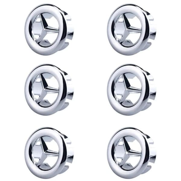 6-delat bräddavloppsskydd för diskho. Rund håltrim för diskho. Rund avloppsplugg som sätts in i hålet. För diskho. Badrum. Kök (Silver)