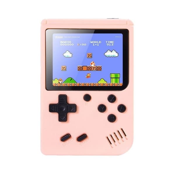 SUP Retro handhållen spelkonsol (inkluderar en extra handkontroll) – Bärbar miniklassisk spelkonsol, gul, stöder spel för två spelare