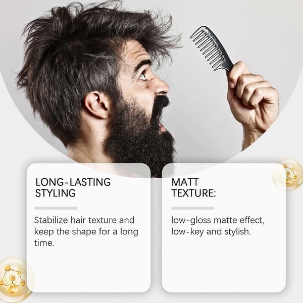 Hoegoa Herrhårstylingpasta, Naturlig, Fluffig, Slät, Glänsande, Långvarig, Matt Textur Hårstylingpasta