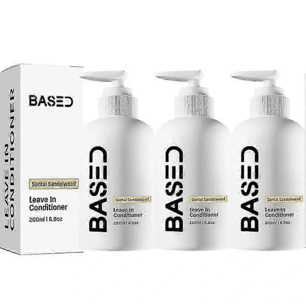 Based Bodyworks Leave-in Balsam - Återfuktande och stärkande formula för friskt hår (3-pack)