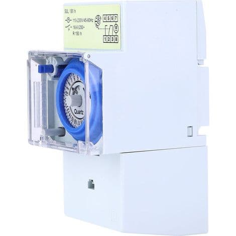 SUL181h 24-timmars mekanisk timer. Kvarts-motor tidsrelä, 110-230V AC, 16A.