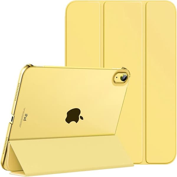 iPad (A16) 11:e/10:e generationen (2025/2022 modell), ultratunt stativ hårt fodral (gul)
