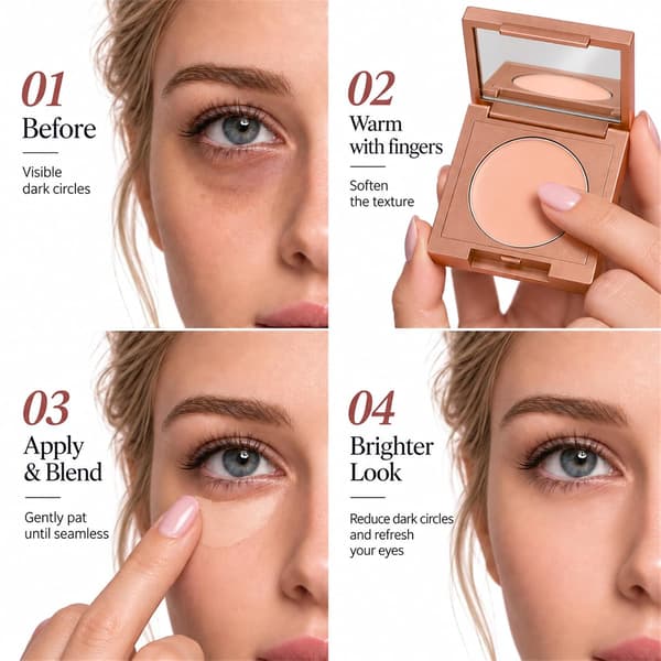 MAYCHEER Soft-Focus Concealer med borste, orange ton