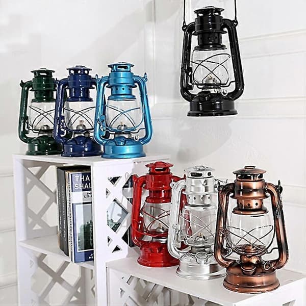 Klassisk retro fotogenlampa 25 cm. Dimbar fotogenlykta
