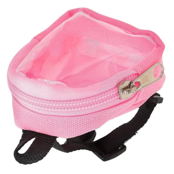 Miniryggsäck Dockryggsäck Docktillbehör Ryggsäck Rosa med Dragkedja
