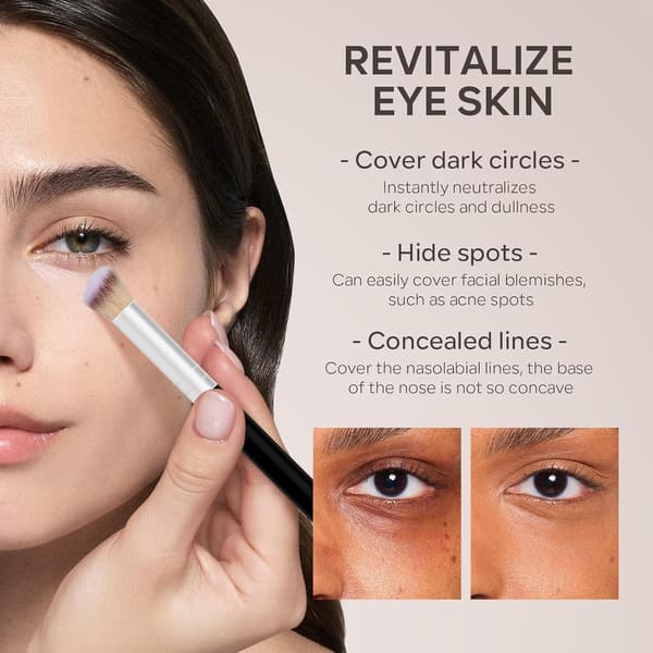 MAYCHEER Soft-Focus Concealer med borste, orange ton