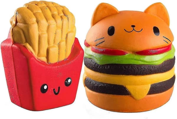 2 st Squishy Leksaker - Långsamt Stigande Doftande Jumbo Squishies Kläm Stressavlastare