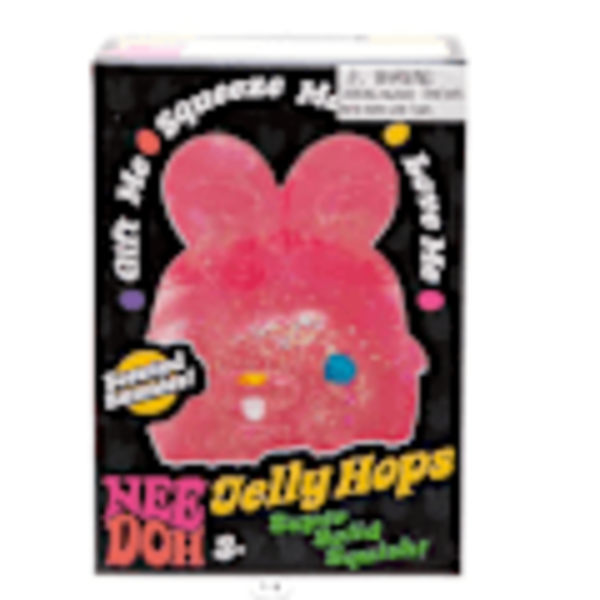 NeeDoh Jelly Jumping Sequin Bunny Squeeze Toy - Rosa