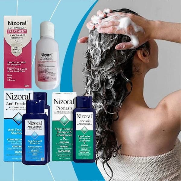 Nizoral mjällkontrollschampo 200 ml för ihållande flagor - Effektiv hårbottenvård 200 ml X 2
