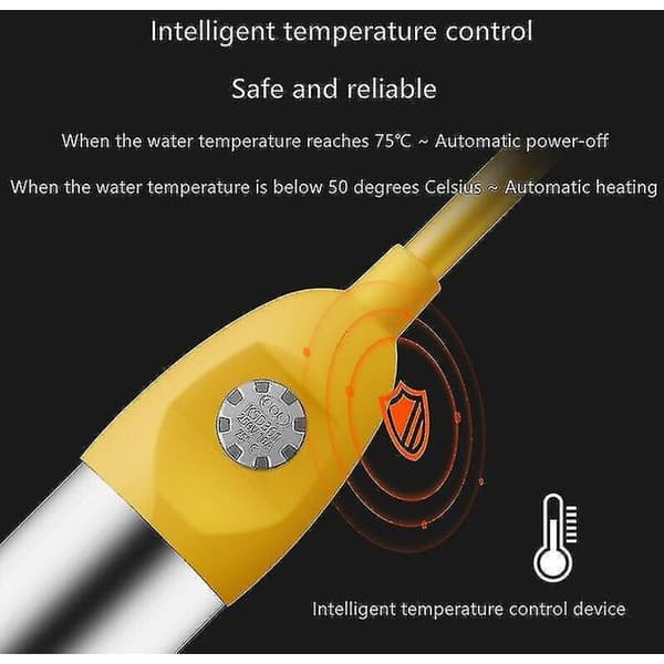 2000W Elektrisk Nedsänkningsvattenberedare – 25 cm Värmerör – Max Temperatur 75°C – För Badkar och Små Pooler