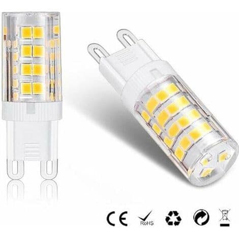 Ersandy G9 5W LED-lampa. Motsvarar 40W. Varmvit 3000k. 220-240V. Ej dimbar. 10-pack [Energiklass A+]